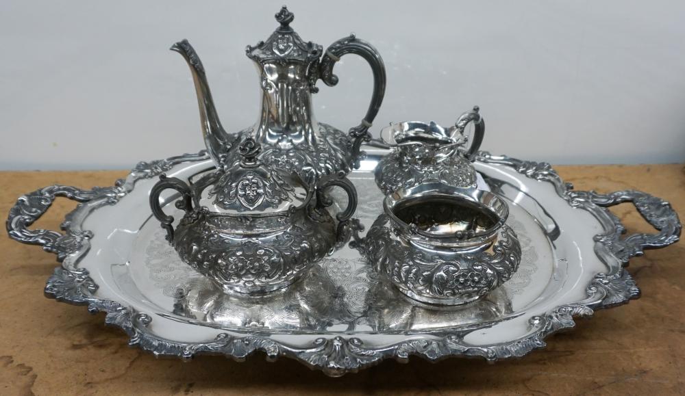 Appraisal: Wilcox Silverplate Tray and Tea Service Length of Tray in