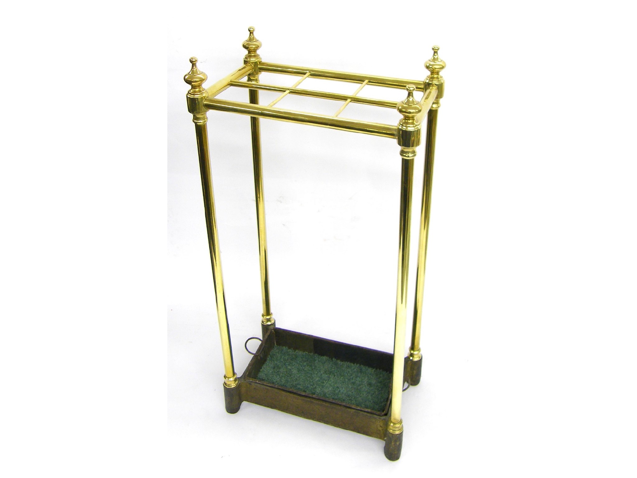 Appraisal: Good brass and cast iron six divisional stick stand with