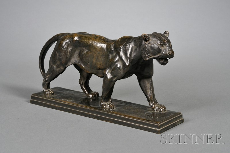 Appraisal: Antoine-Louise Barye French - Barbedienne Bronze Model of a Tiger