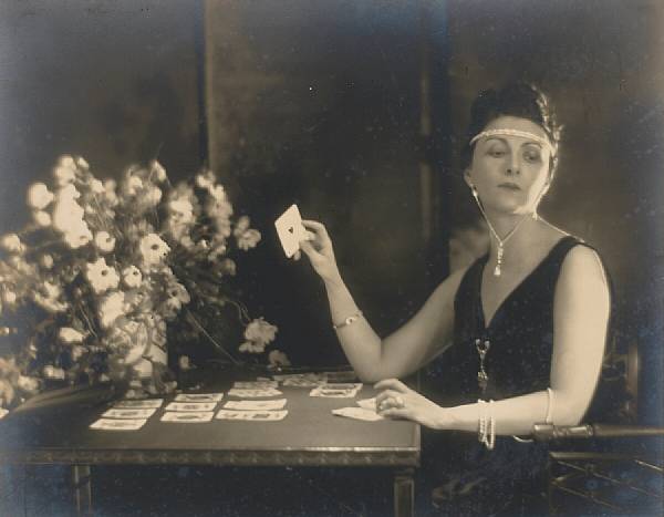 Appraisal: Baron Adolf De Meyer French - Untitled Woman Playing Cards