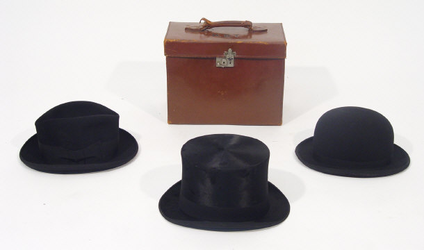 Appraisal: C A Dunn gentleman's top hat of large size with