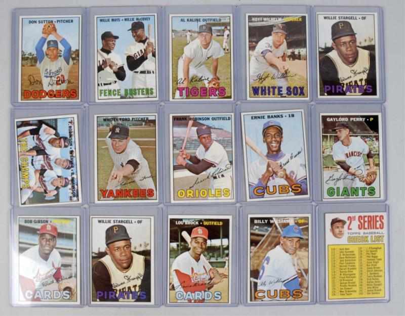 Appraisal: Lot of Topps Baseball Cards Includes checklists and many HOF