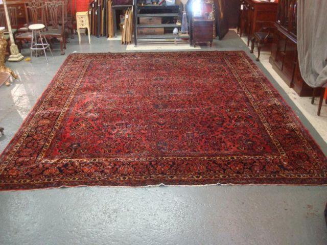 Appraisal: Large Open Field Sarouk Carpet From a Larchmont home Dimensions