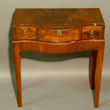 Appraisal: Diminutive mahogany end table with three drawers h x w