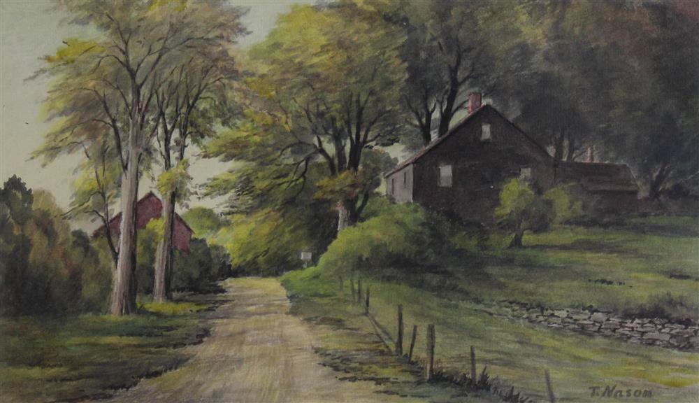 Appraisal: THOMAS WILLOUGHBY NASON AMERICAN - COUNTRY LANE along with TWO