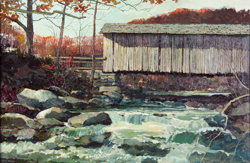 Appraisal: Eric Sloane American - Maine Autumn Oil on masonite artist-designed