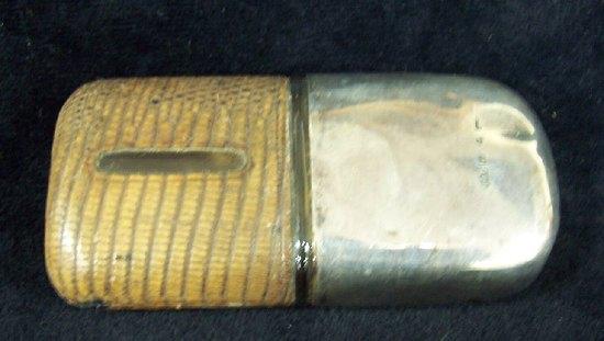 Appraisal: A lady's late Victorian spirit flask with lizard skin mounts