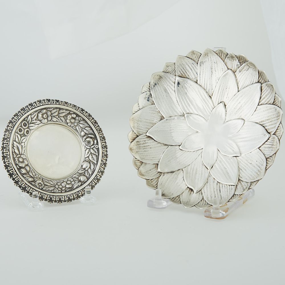 Appraisal: Grp Tiffany Sterling Silver Dishes Group of two of Tiffany