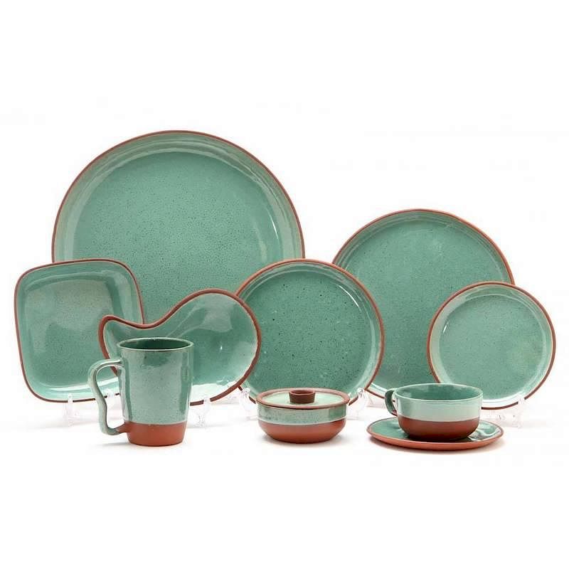 Appraisal: Beatrice Albert Southern Harvest Dinnerware circa Georgia pieces red clay