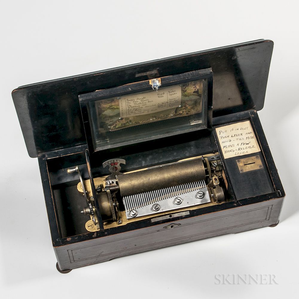 Appraisal: Coin-operated Six-air Cylinder Musical Box Coin-operated Six-air Cylinder Musical Box