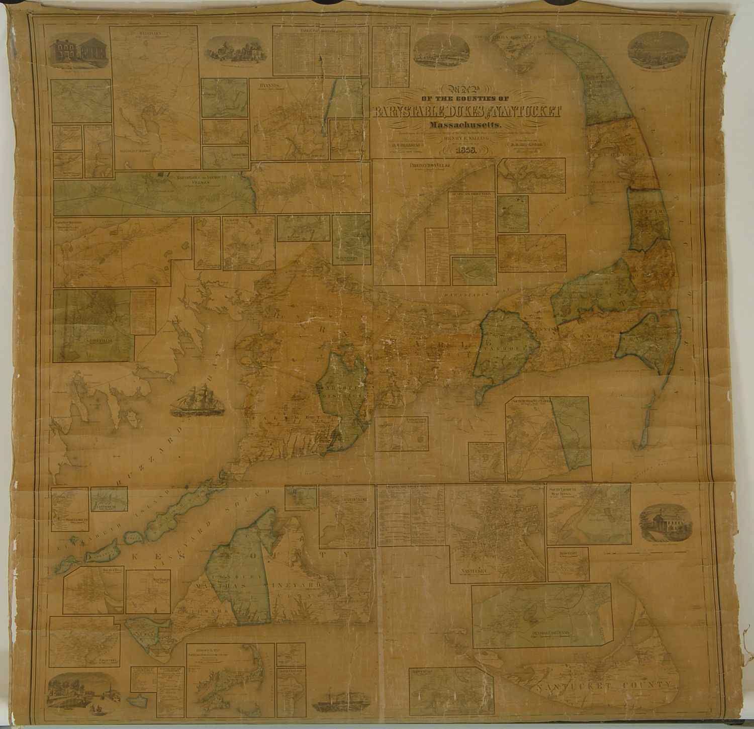 Appraisal: MAP OF THE COUNTIES OF BARNSTABLE DUKE'S AND NANTUCKET''By Henry