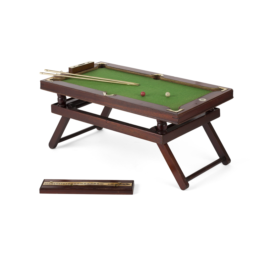 Appraisal: NOVELTY MINIATURE TABLE-TOP BILLIARDS TABLE LATE TH EARLY TH CENTURY