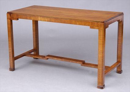 Appraisal: EUGENE SCHOEN ATTRIBUTED LIBRARY TABLE BY SCHMEIG HUNGATE KOTZIAN PALISANDER