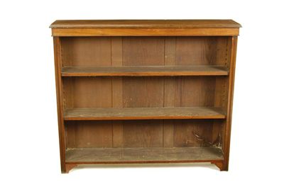 Appraisal: A late Victorian walnut open bookcase with two adjustable shelves