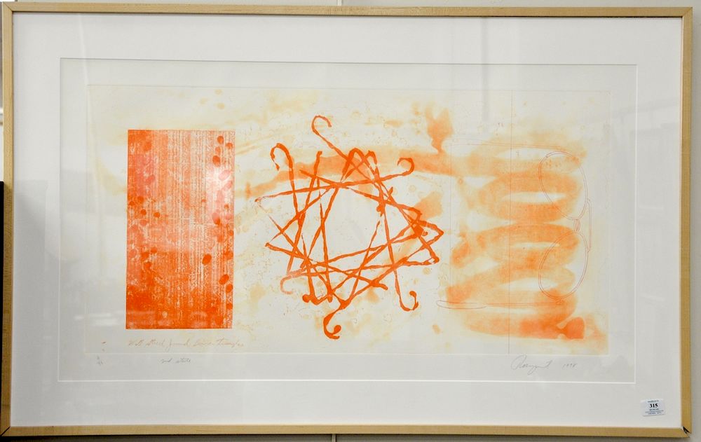 Appraisal: James Rosenquist - etching Wall Street Journal Dinner Triangles nd