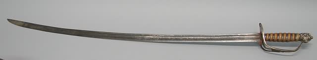 Appraisal: American silver hilted hanger with lion head Circa D guard