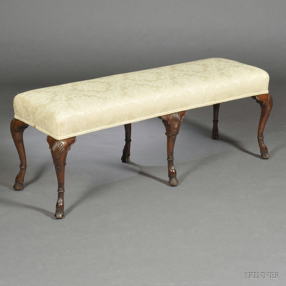 Appraisal: Neoclassical-style Upholstered Bench late th early th century upholstered seat