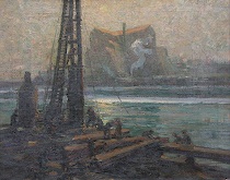 Appraisal: Charles W Simpson Canadian - The Derrick Montreal Harbour Oil