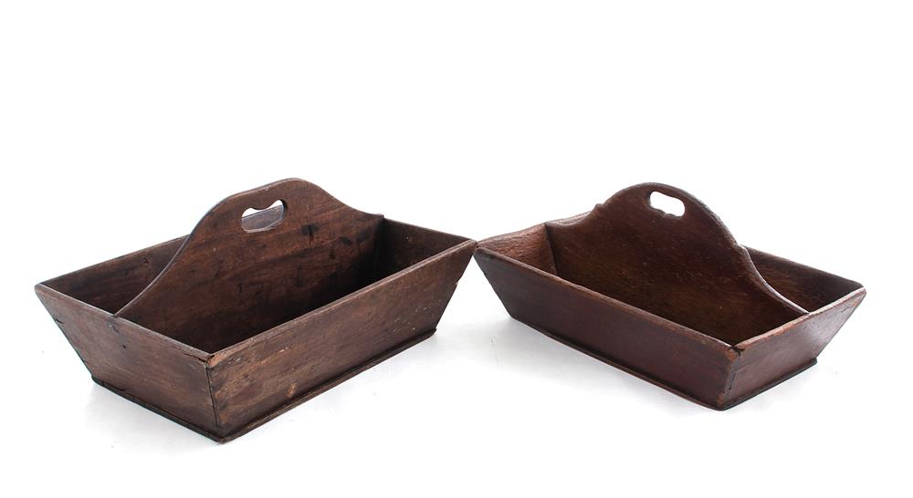 Appraisal: Georgian mahogany cutlery trays circa H W D pcs