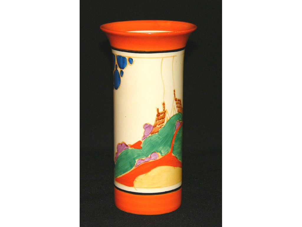 Appraisal: Clarice Cliff 'Orange Secrets' Bizarre vase shape high