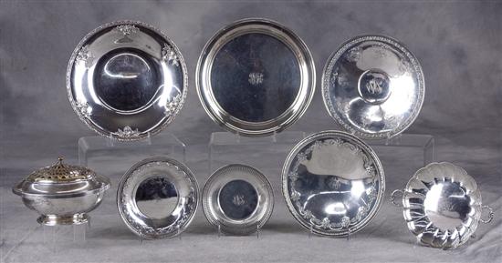 Appraisal: Collection of American sterling serving pieces various patterns comprised of