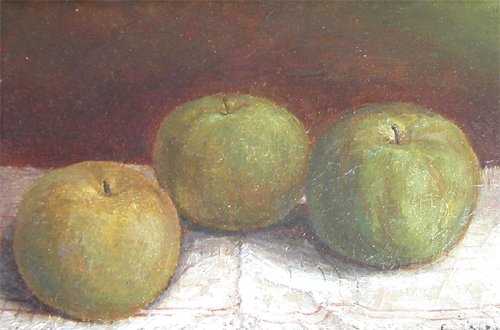 Appraisal: Still Life with Apples Artist Possibly Hetzel George American -