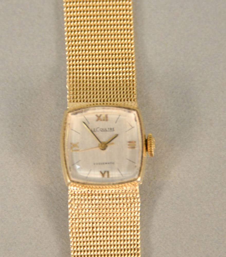 Appraisal: LeCoultre Voguematic karat gold ladies wristwatch with karat mesh gold