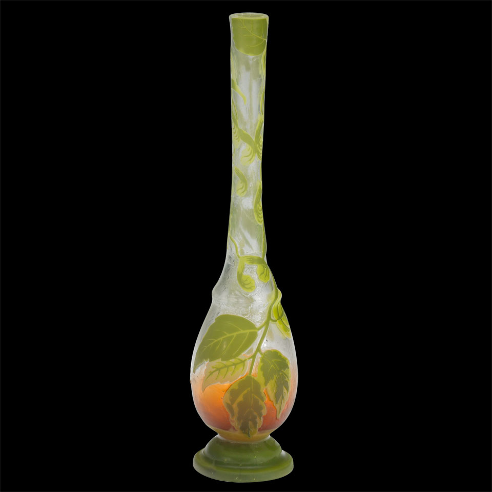 Appraisal: Gall Cameo Glass Vase c cameo signature Gall height cm