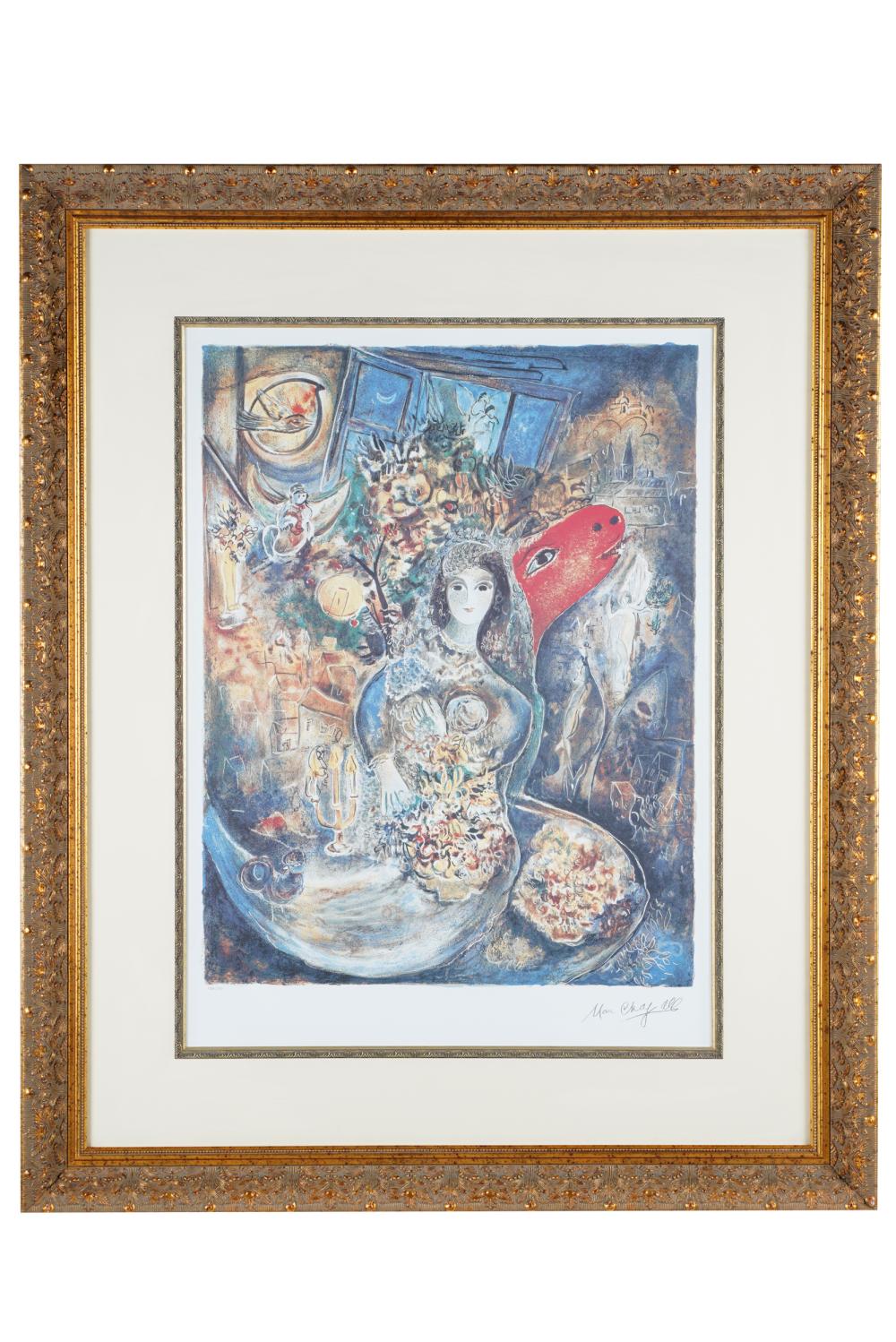 Appraisal: AFTER MARC CHAGALL BELLA printed signature lower right numbered lower