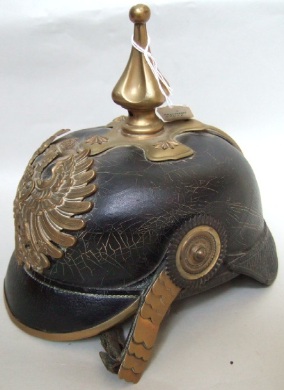 Appraisal: An Imperial German Cavalry Officers helmet or picklehaub with fluted