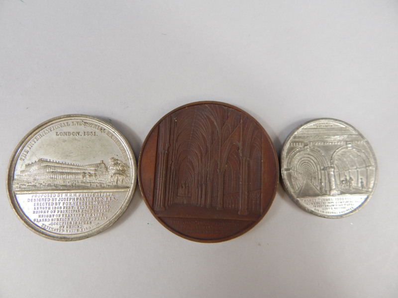 Appraisal: Three Commemorative Medallions for The National Industry Industrial Exhibition of