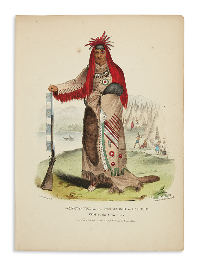 Appraisal: AMERICAN INDIANS Lewis James O The Aboriginal Port-Folio hand-colored lithographs