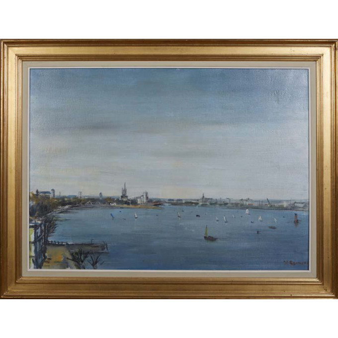 Appraisal: Jean-Pierre Remon French Vue de la Rochelle th c oil