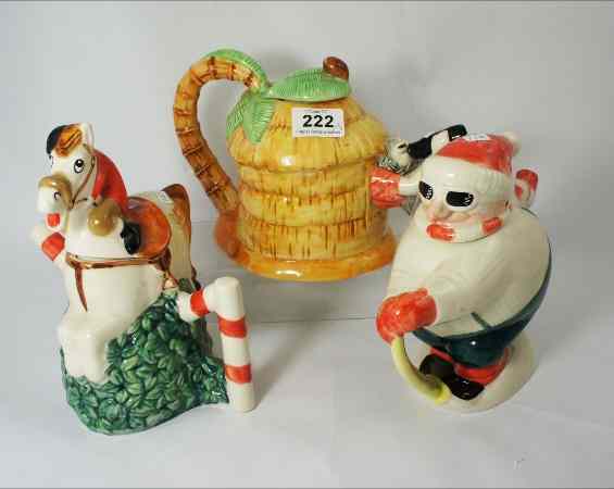 Appraisal: Coronation Ware Teapots designed by Roy Simpson comprising Skier Robinson