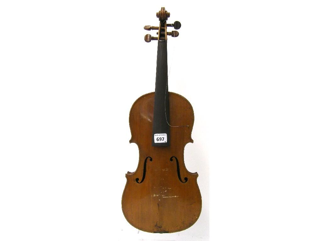 Appraisal: Violin circa cm case