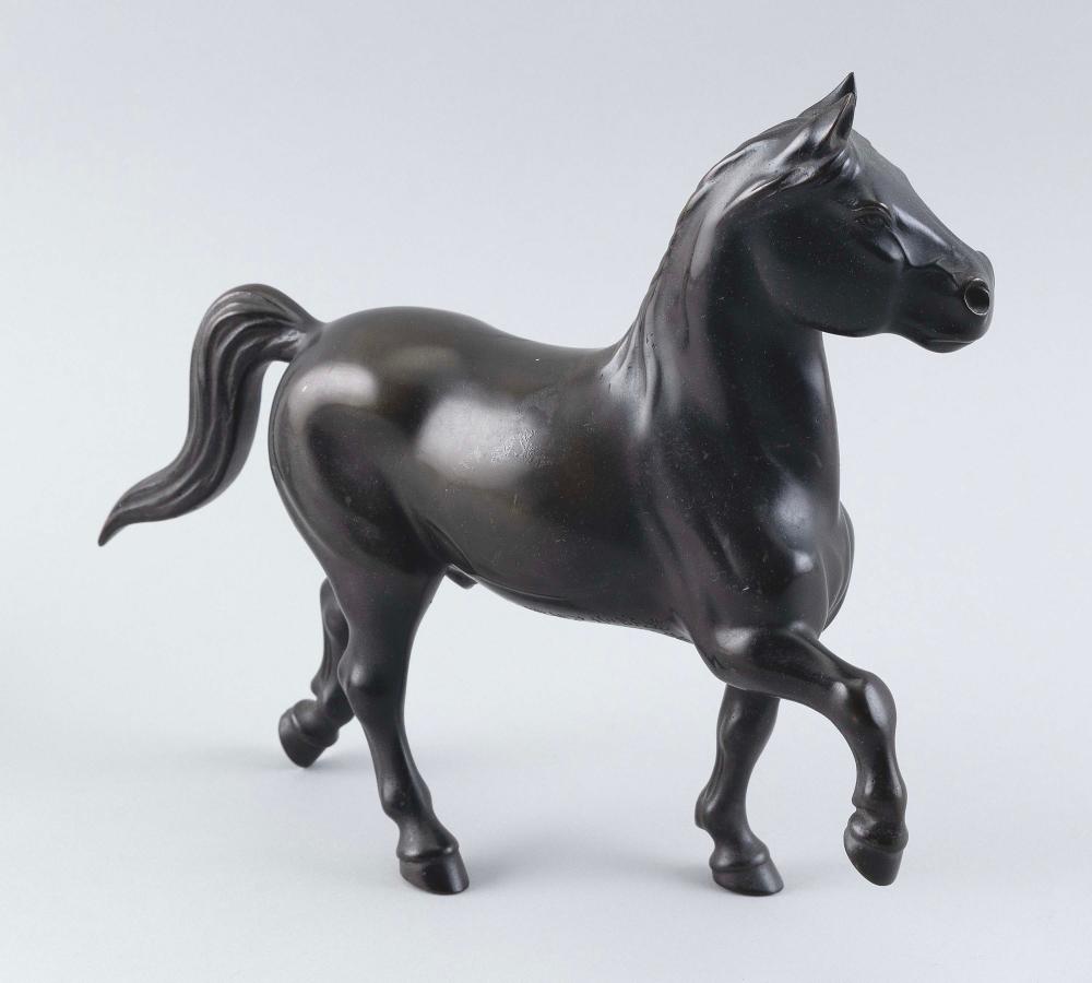 Appraisal: JAPANESE BRONZE FIGURE OF A PRANCING HORSE EARLY TH CENTURY