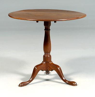 Appraisal: Charleston Queen Anne tea table mahogany with highly figured single-board