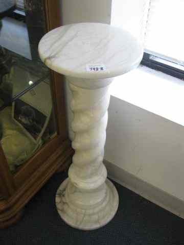 Appraisal: Marble Pedestal twist base '' tall