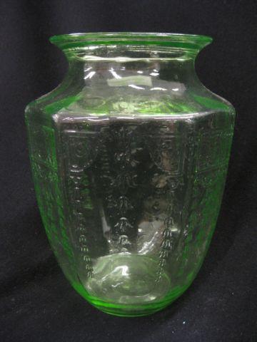 Appraisal: Green Depression Glass Vase