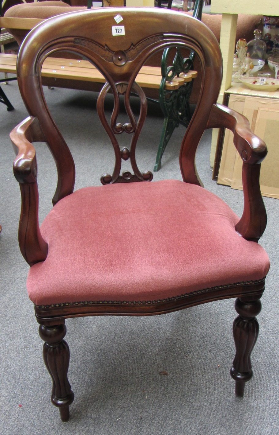 Appraisal: A set of eight early Victorian style hardwood dining chairs