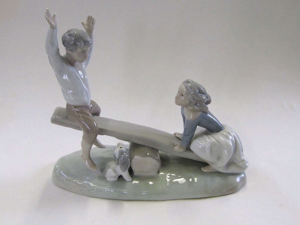 Appraisal: Lladro figure 'Seesaw' by Fulgencio Garcia issued -