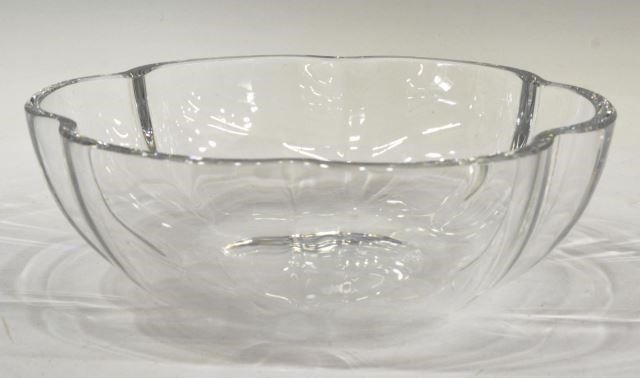 Appraisal: French Baccarat Corail crystal bowl lobed bowl acid-etched mark underfoot