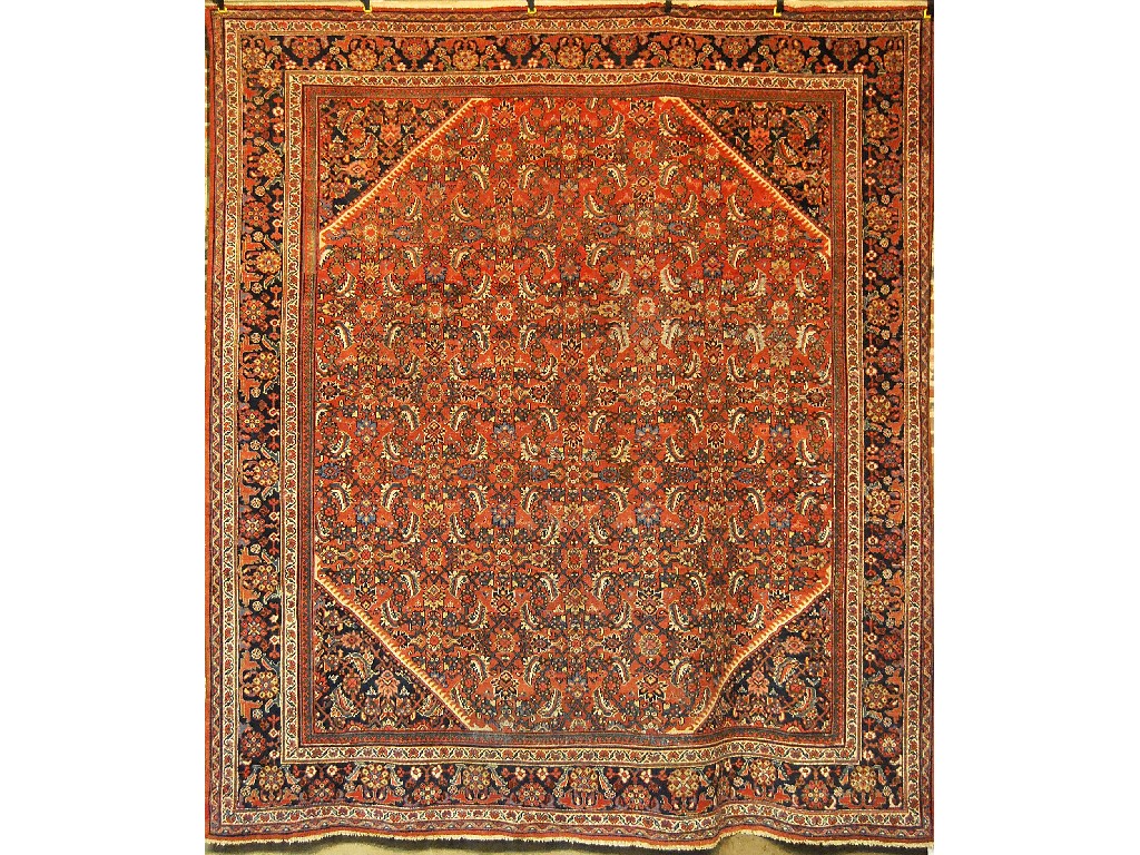 Appraisal: Persian Mahal square format carpet nd quarter th century