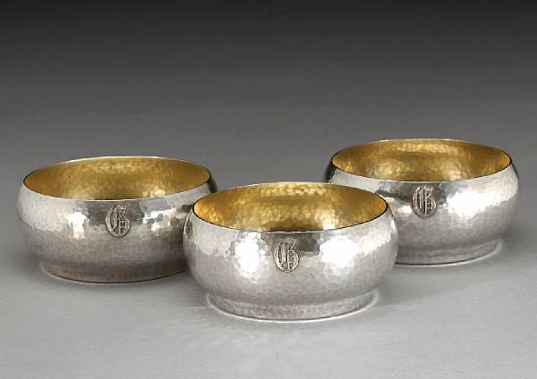 Appraisal: A set of twelve sterling finger bowlsJohn O Bellis San