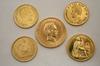 Appraisal: COINS - Lot of gold pieces Lira Sardinia Albertus Pesos