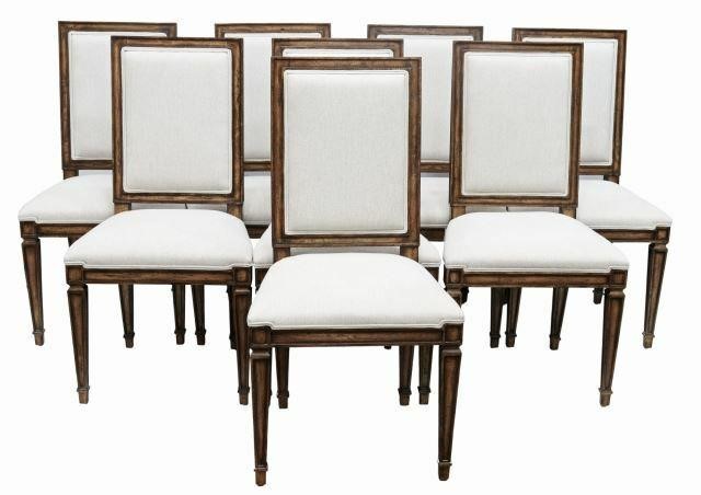 Appraisal: lot of Contemporary dining chairs late th c stained wood