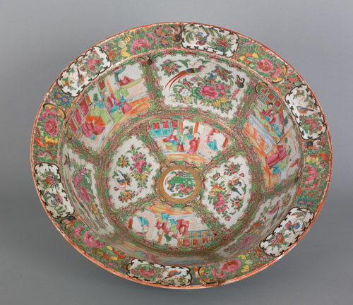 Appraisal: Chinese export rose medallion basin th c h dia