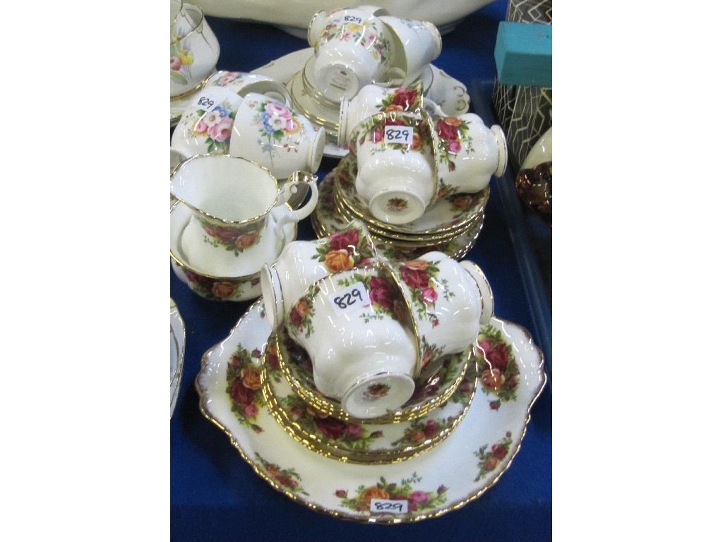 Appraisal: Royal Albert Old Country Roses six setting teaset and Paragon