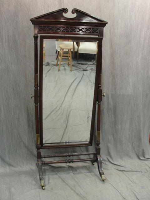 Appraisal: Regency Cheval Mirror From a Bronxville location Dimensions w x