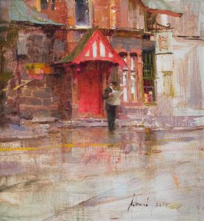 Appraisal: Red Door II by Richard Schmid Richard Schmid - oil